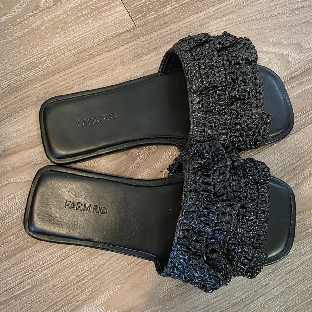 FARM Rio Black Slide Sandals - Picture 2 of 2